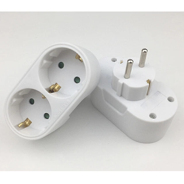 DOPPELSTECKER 2FACH STECKDOSEN Adapter, Mehrfachstecker