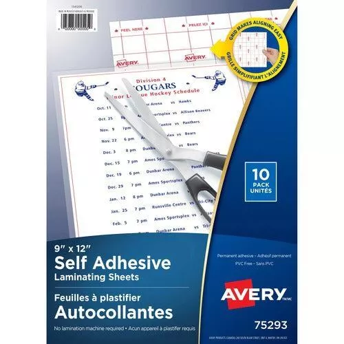 Avery&reg; Avery&reg; Self Adhesive Laminating Sheets AVE75293