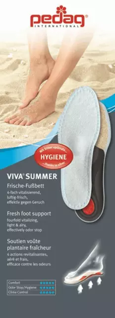 Pedag Viva® Summer Das Frische-Fußbett Schuheinlage Einlegesohle Einlage Komfort