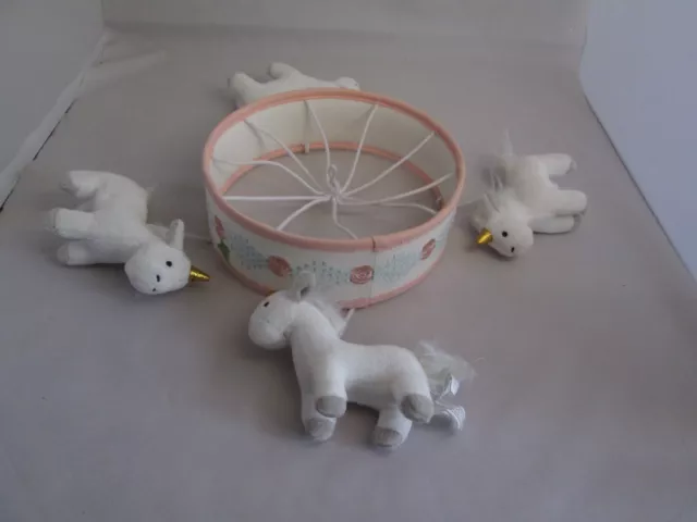 Baby Crib Mobile Unicorns Lamb & Ivy Replacement Pink White Stuffed Animals