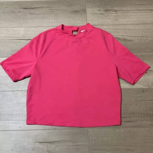 Walter Baker Womens Riley Crop Top Hot Pink Size Large