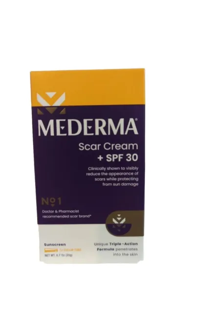 Mederma Scar Cream + Sunscreen SPF 30 - .7 oz.  Exp :08/2025 -  New / Sealed