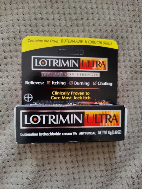 Crema de tratamiento antifúngico Lotrimin Ultra 1% cura la mayoría de la tiña inguinal 0,42 onzas