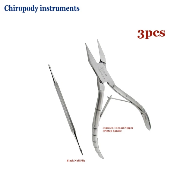 Chiropody Podiatry Kit Ingrown Thick Toenails Nipper Nail File Foot Care Tools