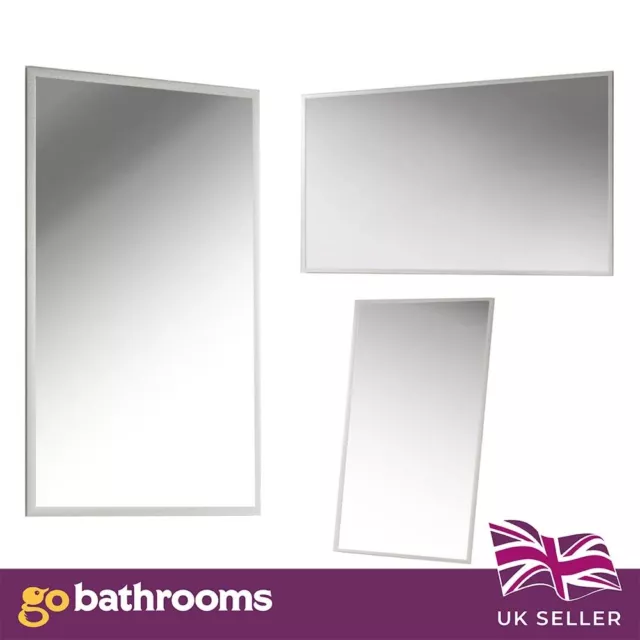 Willow Modern Bathroom Mirror Landscape Aluminium Framed Mirror 500mm–1200mm