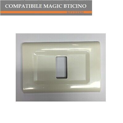 Bticino Elettrocanali ECL2594A placca 4 fori colore AVORIO compatibile Bticino Magic 