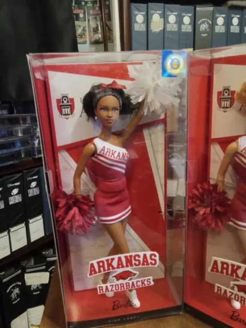 Barbie Collector Pink Label University of Arkansas Cheerleaders Lot of (2) 3