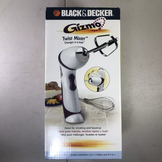 Black & Decker GIZMO Twist Cordless Hand Mixer Beater GM100 Whisking  Kitchen