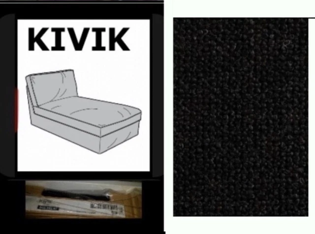 IKEA Kivik Chaise Lounge Cover Teno Black Wool Blend,NEW Tweed NIP,MatesAvail!
