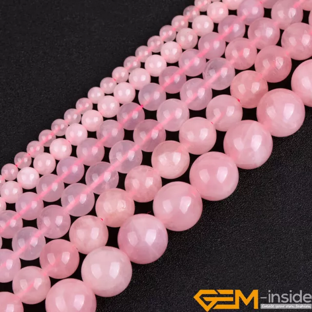 Natural Rose Quartz Gemstone Round Beads 15" 3mm 4mm 6mm 8mm 10mm 12mm 14mm 16mm