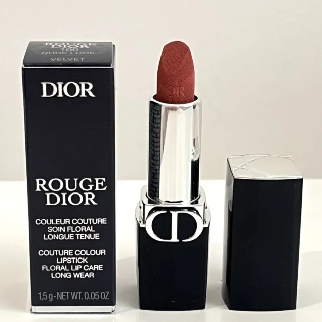 DIOR ❤︎ Rouge Couture Lipstick Mini Nude Look 100 VELVET - NEW & BOXED - 2024