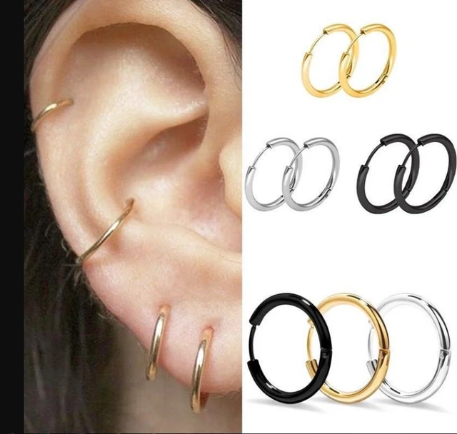 STERLING SILVER SMALL Hoop Earrings 3pk By Sainsburys 11.50