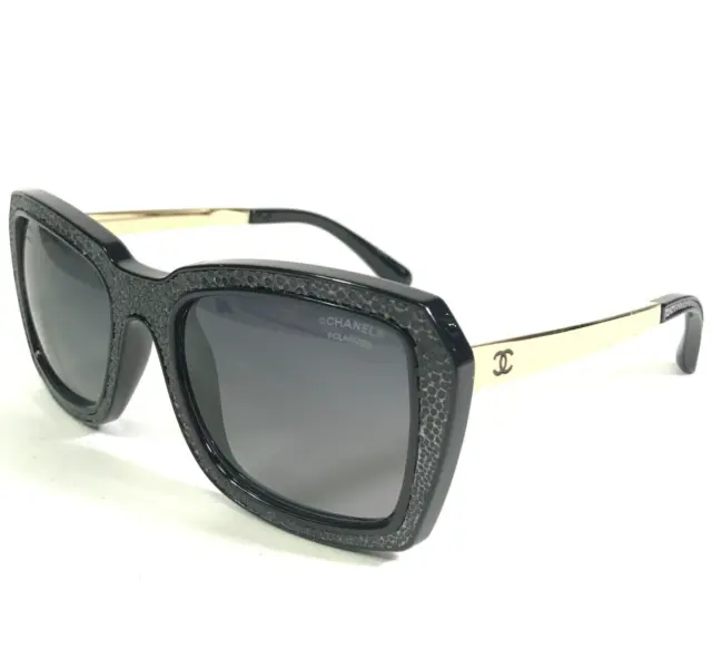 black and gold chanel sunglasses authentic