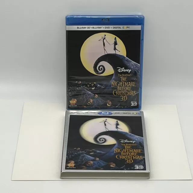 NIGHTMARE BEFORE CHRISTMAS (3D / 2D Bluray DVD) New Sealed Lenticular