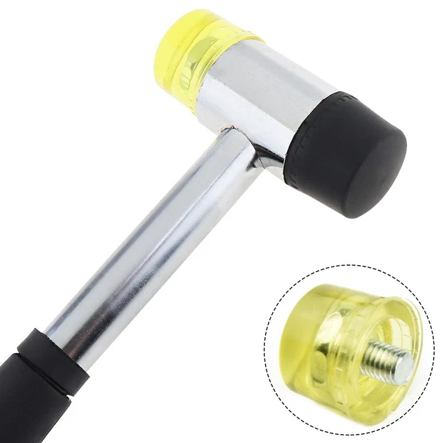 Remplacement de tête de marteau en caoutchouc jaune translucide 35 mm facile à