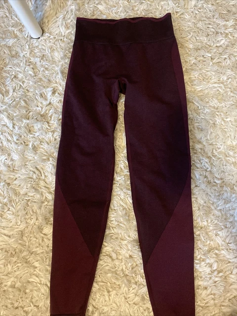 Victorias Secret PINK Seamless Leggings Yoga Pants 2 Tone Red Womens Size S