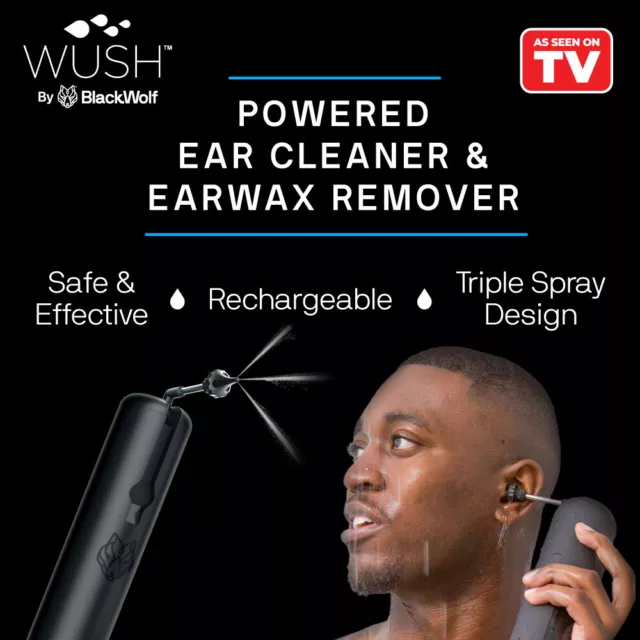 WUSH By BlackWolf | Powered Ear Cleaner | Includes 6 Reusable Irrigation Tips 2