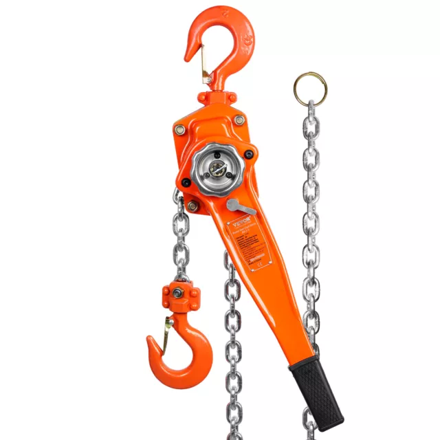 VEVOR 1.5 Ton/3300LBS Lever Block Chain Hoist G80 Ratchet Hoist 10ft Lifter