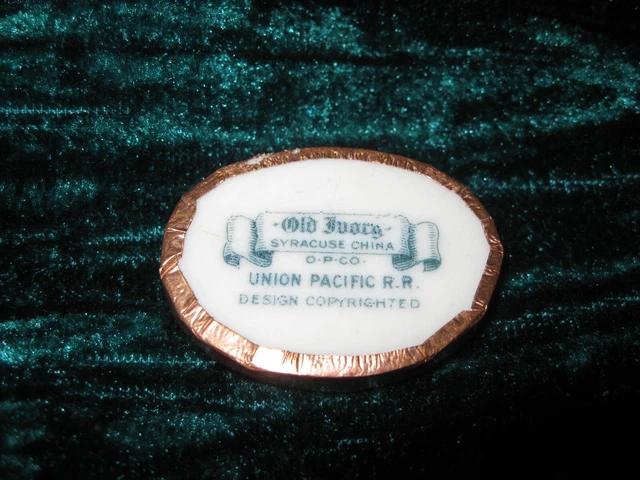 Union Pacific R.R. unique " COLLECTORS ITEM "  Old Ivory Syracuse China O.P.CO.