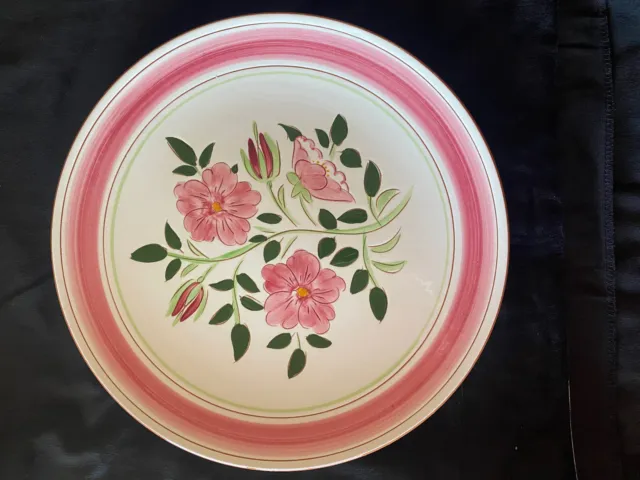 Vintage Stangl Pottery Pink Wild Rose 12 1/2" Chop/Dinner Plate