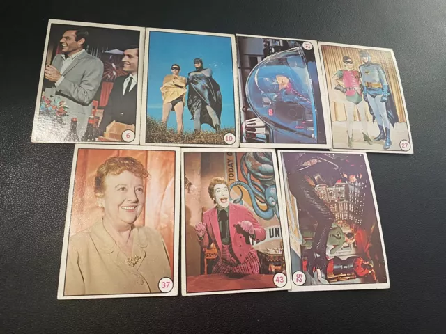 1966 Topps Batman Bat Laffs Lot X 7 Cards Nice Color