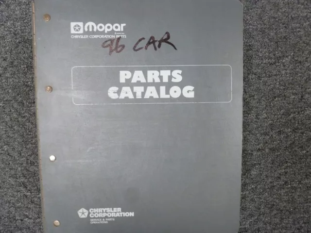 1996 Dodge Stratus Sedan Parts Catalog Manual ES 2.0L 2.4L 2.5L V6