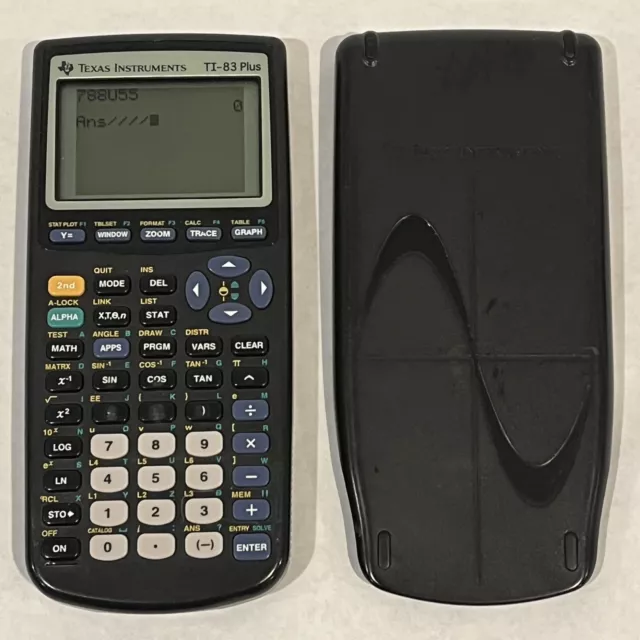 Texas Instrument TI-83 Plus Graphing  Calculator W/Cover BLACK TESTED