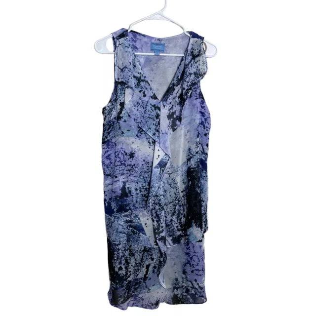 Simply Vera Vera Wang Dress Women's Large Multicolor Lined Flowy Purple