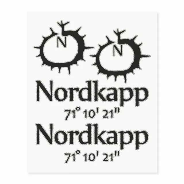 Adventure Stickers Kit de pegatinas para maleteros de motos, Nordkapp, 20 x...
