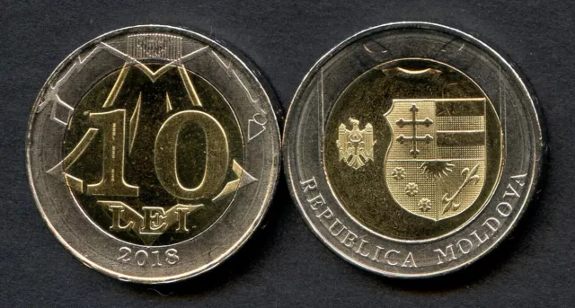 Moldova Moldavia 10 Lei 2018 Uncirculated