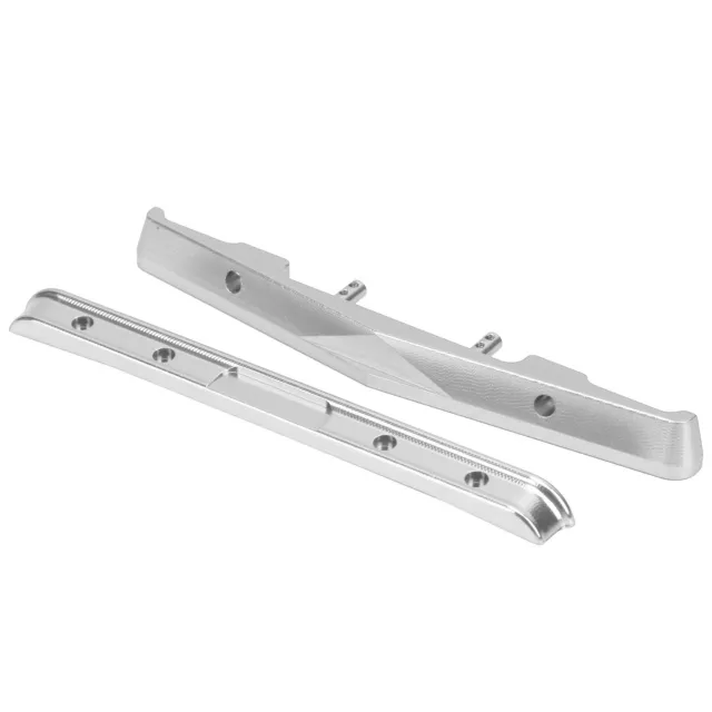 (Silver)RC Aluminum Alloy Front Rear Bumper Set For Axial SCX24 90081 1/24 RC#