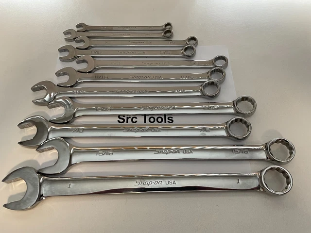 Snap-on Outils USA 3/8 " -1 " SAE 12pt Flanc Lecteur + Combinaison Clé Set