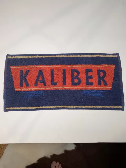 VINTAGE KALIBER BAR TOWEL HOME PUB MAN CAVE BEER ALCOHOL ALE LAGER. 44cm X 21cm