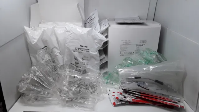 Lot of Inst Arm Drape Tubing KleenspecS GlidescopeS Electrodes Rev Cable & More