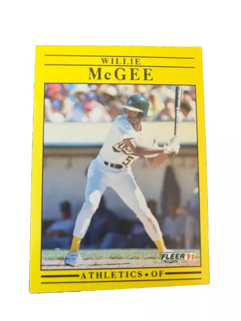 Willie McGee MINT Error Card - Height 6'11