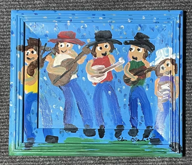 Chris Clark Band Original Painting Southern Georgia Folk Outsider Art