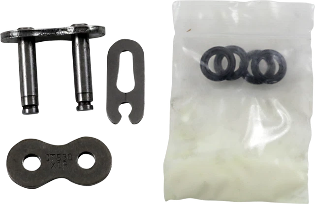 JT Sprockets 520 X1R Motorcycle Chain Connecting Link - Silver Split Clip Style