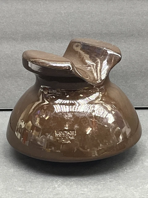 RARE Vintage Large Brown Locke Ceramic Power Line Insulator Stamped 29534 USA