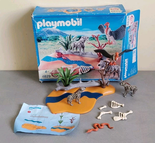 PLAYMOBIL 4829 COUPLE de Hyènes et Vautour Décors type Western Far West ...