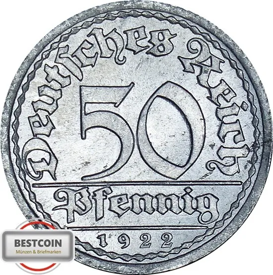 J301   50 Pfennig Weimar 1922 A in f.STG  1161558