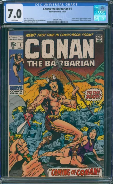 Conan the Barbarian #1 1970 CGC 7.0 White Pages!
