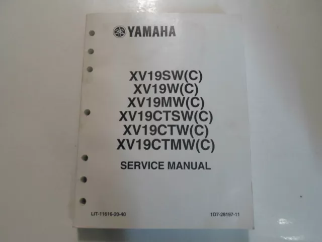 2007 Yamaha XV19SW XV19W XV19MW XV19CTSW XV19CTW XV19CTMW Servizio Repair Manual