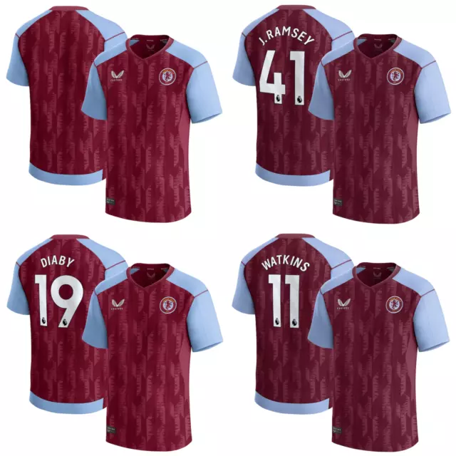 Aston Villa Kid's Football Shirt Castore Home 2023/24 Top - New