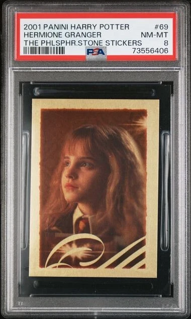 Hermione Granger 2001 Panini The Philospher's Stone Stickers PSA 8 #69 Hermione Granger 2001 Panini The Philospher's Stone Stickers PSA 8 #69