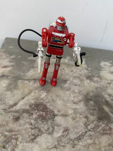 Ulysse 31 Robot Pompier Metal Die Cast Popy 1981 Loose Complet ! Bel État