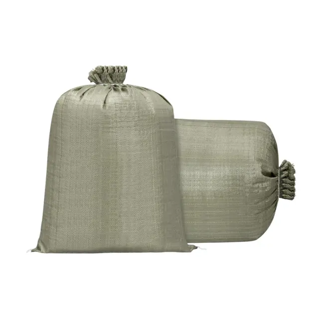 Sand Bags Empty Grey Woven Polypropylene 66.9 Inch x 55.1 Inch Pack of 10