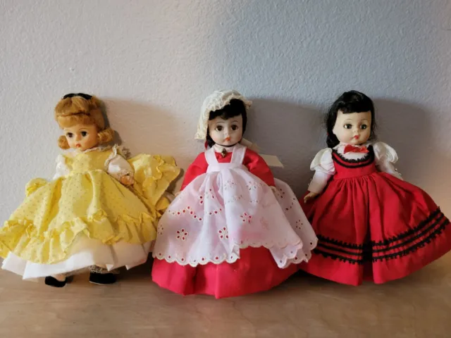 Lot of 3 Vintage Madame Alexander Kins Little Women Dolls JO AMY ALEXANDER