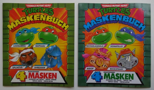 Teenage Mutant Hero Turtles Maskenbuch - 2 Hefte = 4 Masken, Xenos Verlagges.