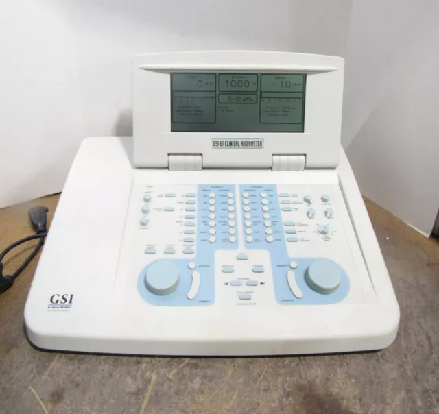 Grason-Stadler GSI 61 2 Channel Clinical Audiometer P/N 1761-97XX Power Tested
