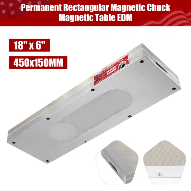 450x150 Mm Permanent Rectangular Magnetic Chuck Kit 18" X 6" Magnetic Table Edm